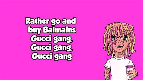 lil pump lyrics gucci gang|gucci gang clean lyrics.